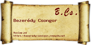 Bezerédy Csongor névjegykártya