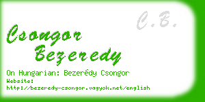 csongor bezeredy business card