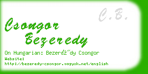 csongor bezeredy business card